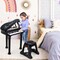 Costway 31 Keys Kids Piano Keyboard Toy Toddler Musical Instrument with Stool & Microphone Black/Pink/White
